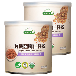 統一生機 有機亞麻仁籽粉, 200g, 2罐