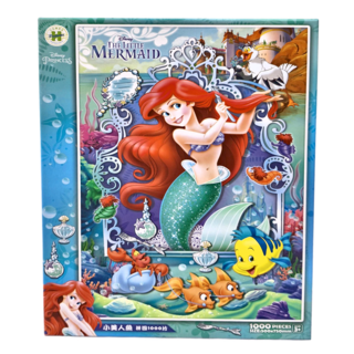 HUNDRED PICTURES 百耘圖 Disney Princess 小美人魚拼圖 1000片 尺寸:500x750mm, 小美人魚3, 1盒
