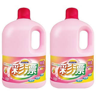 妙管家 彩色漂白水 玫瑰花香 彩色衣物專用 溫和不傷衣物 去除頑固污漬, 2600g, 2瓶