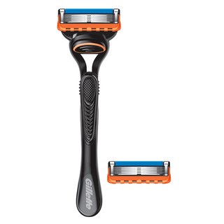 Gillette 吉列 正品 Gillette Fusion 鋒隱手動刮鬍刀刀架 + 刀片2入組, 1套