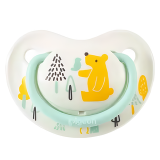 pigeon 貝親 輕量安心奶嘴 S 小象版, 0-3個月, 小熊版, 1個