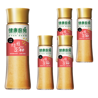 健康廚房 焙煎芝麻拌醬，完整芝麻顆粒深度炒焙，釀造醋添加，不添加防腐劑, 200ml, 5瓶