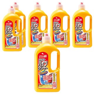 Mitsuei 水管疏通專用洗劑，適用於浴室、廚房、廁所管道，除菌消臭二合一，徹底溶解黏稠污垢，定期使用保養預防堵塞, 1L, 6瓶