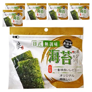 良澔 日式無調味海苔, 25g, 6包