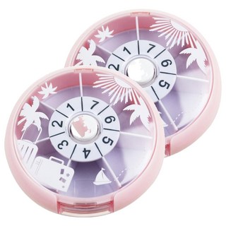護立康 盒我去旅行 幸運旋轉藥盒 Lucky Push N Turn Pill Box, 2個
