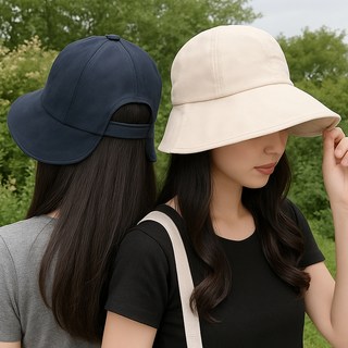 무식이네 여성용 오앤오 썬데이 벨크로 보넷 버킷햇 2종 세트