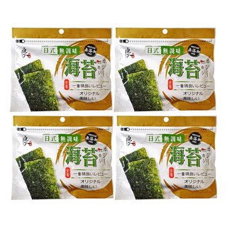 良澔 日式無調味海苔, 25g, 4包