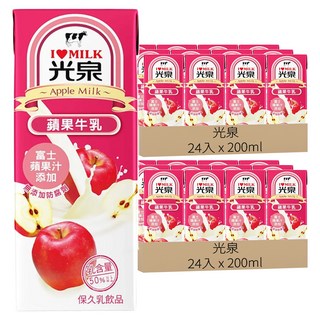 光泉 蘋果牛乳, 200ml, 48入