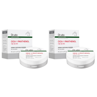 Dr.ato 嬰兒德瑪舒緩爽身粉, 20g, 2個