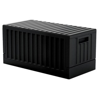 livinbox 樹德貨櫃收納椅, 黑色, 1個