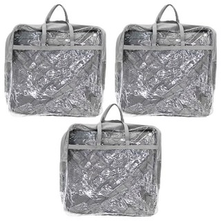 더베딩샵 이불 보관가방 소, 그레이, 3개