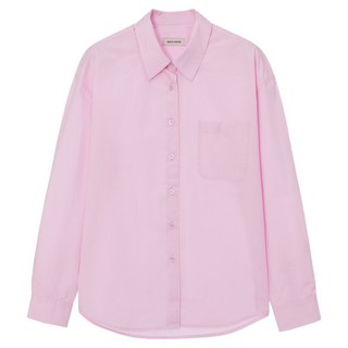 BASIC HOUSE 女款府綢半寬鬆版長袖襯衫 LZWS0201