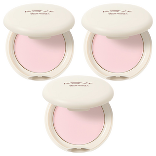 MACQUEEN 控油蜜粉餅, 極細顆粒, 輕薄服貼, 內置粉撲和鏡子, 單色, 3個