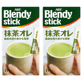 AGF Blendy 抹茶歐雷 國產抹茶的豐富風味, 9.7g, 6條, 2盒