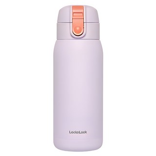LocknLock 樂扣樂扣 School Fit棉花糖色系一觸式彈蓋水壺, 紫羅蘭色, 370ml, 1個
