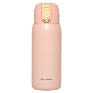 LocknLock 樂扣樂扣 School Fit棉花糖色系一觸式彈蓋水壺, 粉色, 370ml, 1個