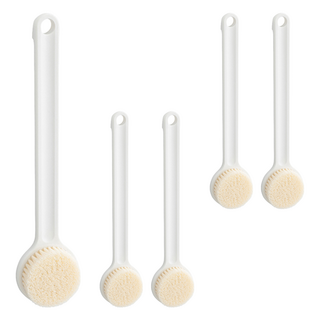 E.dot 長柄搓背沐浴刷, 白色, 1支, 5支