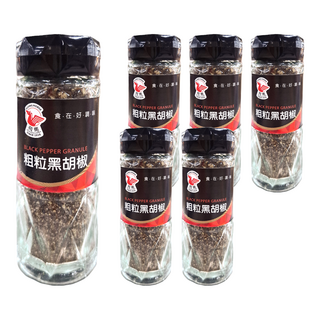 飛馬 粗粒純黑胡椒, 增添口感, 45g, 6瓶