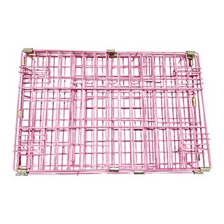 駿實貿易有限公司 靜電烤漆折疊狗籠 單門, 粉紅色, 1.5尺, 1個
