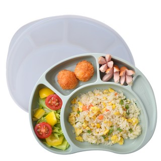 benian 矽膠餐盤+蓋子, 薄荷綠