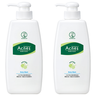 MENTHOLATUM 曼秀雷敦 Acnes 抗痘沐浴乳 清爽柑橘香, 600ml, 2瓶