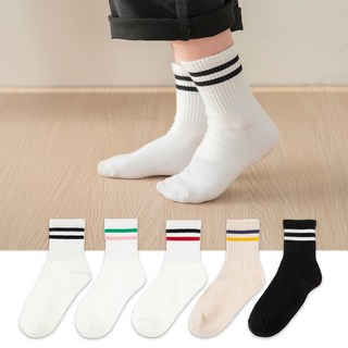 BASE ALPHA ESSENTIALS 兒童休閒環扣襪5件組 (2種款式)