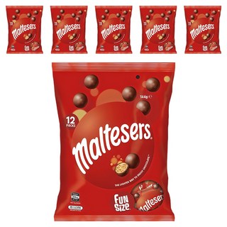 maltesers 麥提莎 牛奶巧克力球分享包, 6袋, 144g