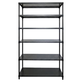 AMOS 亞摩斯 沖孔六層置物架 WBW007BK 90 x 45 x 180cm, 黑色, 6層