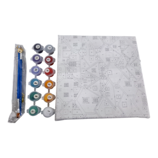 ArtLife 藝術生活 數字油畫 DIY DA3652 20 x 20cm, 萬家燈火 多色, 1組