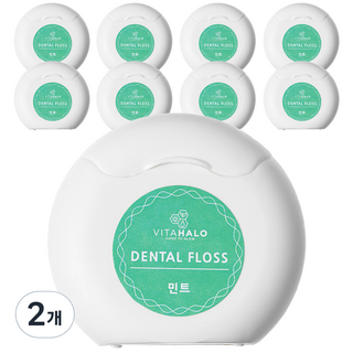 VITAHALO Daily New系列含蠟牙線 薄荷味, 50m, 9個裝, 2組