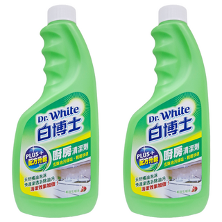 白博士 廚房PLUS清潔劑 補充瓶 去除油污, 600g, 2瓶