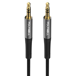 POLYWELL 寶利威爾 公對公 三極 3.5mm 立體聲音源線, PW15-W52-B115, 1條
