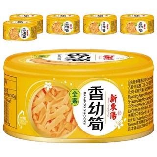 新東陽 香幼筍, 嘉義梅山麻竹筍, 黑麻油, 微辣, 150g, 6罐