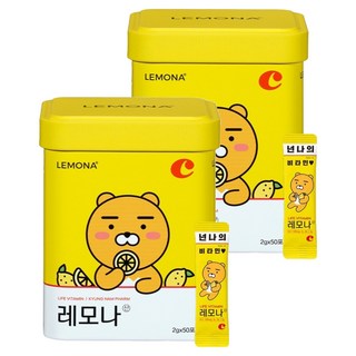 LEMONA 萊蒙娜 Kakao Friends維他命C粉隨身包 50條入, 100g, 2盒