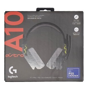 logitech 羅技 astro A10 V2電競耳機麥克風, 黑色, 舒適耐用,清晰收音, A00160