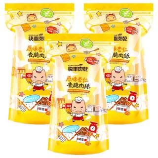 快車肉乾 香脆肉紙 原味杏仁，超薄香酥脆口，嚴選食材, 145g, 3包