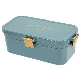 Sabu SANSSOUCI 日本雙層鎖扣便當盒(720ml) 綠色 可微波, 1個