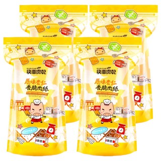 快車肉乾 香脆肉紙 原味杏仁，超薄香酥脆口，嚴選食材, 145g, 4包