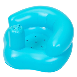 葉子小舖 加大款充氣小沙發/嬰兒學坐椅 藍色 寶寶學坐好幫手, 1個