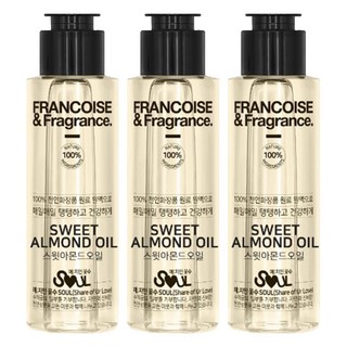 FRANCOISE&Fragrance. 甜杏仁油, 100ml, 3個