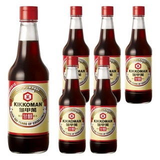 KIKKOMAN 龜甲萬 純釀造甘醇醬油，傳統釀造技術，提升菜餚鮮味, 500ml, 6瓶