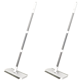 Well Life 悅生活 Best buy 五合一多功能拖把/掃把套裝 2支，含2塊拖布，可伸縮，帶刮刀, 33 x 11 x 135cm