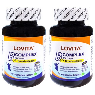 Lovita 男性緩釋型養生活力B群 素食錠, 1.2g, 30顆, 2罐