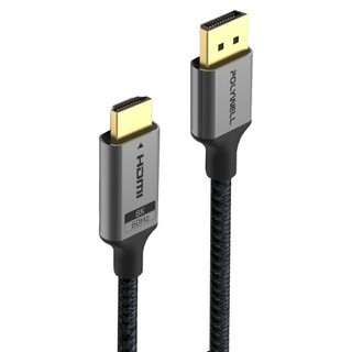 POLYWELL 寶利威爾 DP轉HDMI 8K60Hz 影音傳輸線, PW15-W46-M410, 1條