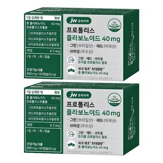 JW중외제약 프로폴리스 플라보노이드 40mg, 60정, 2개