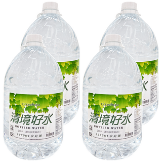 清境好水 6L 大容量包裝飲用水, 4桶