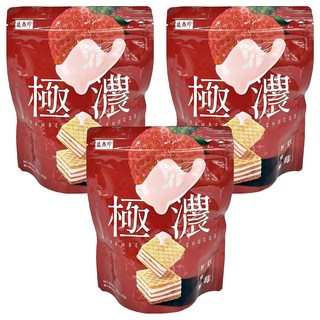 盛香珍 極濃草莓巧克酥 酥脆威化餅 草莓巧克力夾心 獨立包裝, 115g, 3包