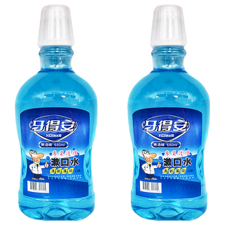 牙得安 專業護理漱口水, 沁涼清新薄荷配方, 無酒精添加, 6歲以上兒童適用, 680ml, 2瓶