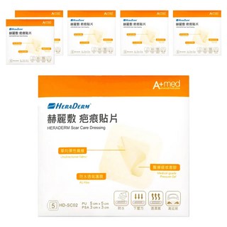 HERADERM 赫麗敷 疤痕貼片 PU, 5片, 6盒
