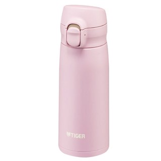TIGER 虎牌 樂潔上蓋 彈蓋型保溫杯 MKR-W型 SUS304不鏽鋼, 粉色, 350ml, 1個
